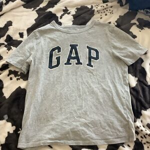 GAP Kids Light Gray Tee with Navy Logo